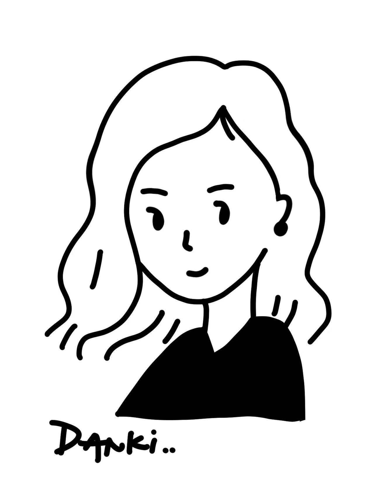 Sketch portrait of Danqi